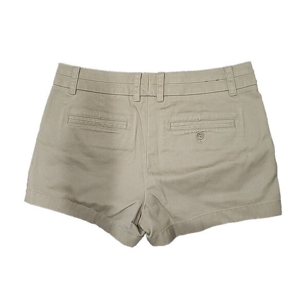 J. Crew Chino Shorts 100% Cotton Light Brown Mid-Rise 3" Inseam Women's 2 - Picture 3 of 7